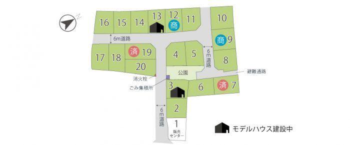 大津市土地「グリーンパーク下阪本」区画図