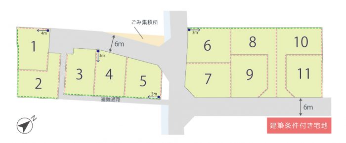 栗東市土地「グリーンパーク小柿」区画図